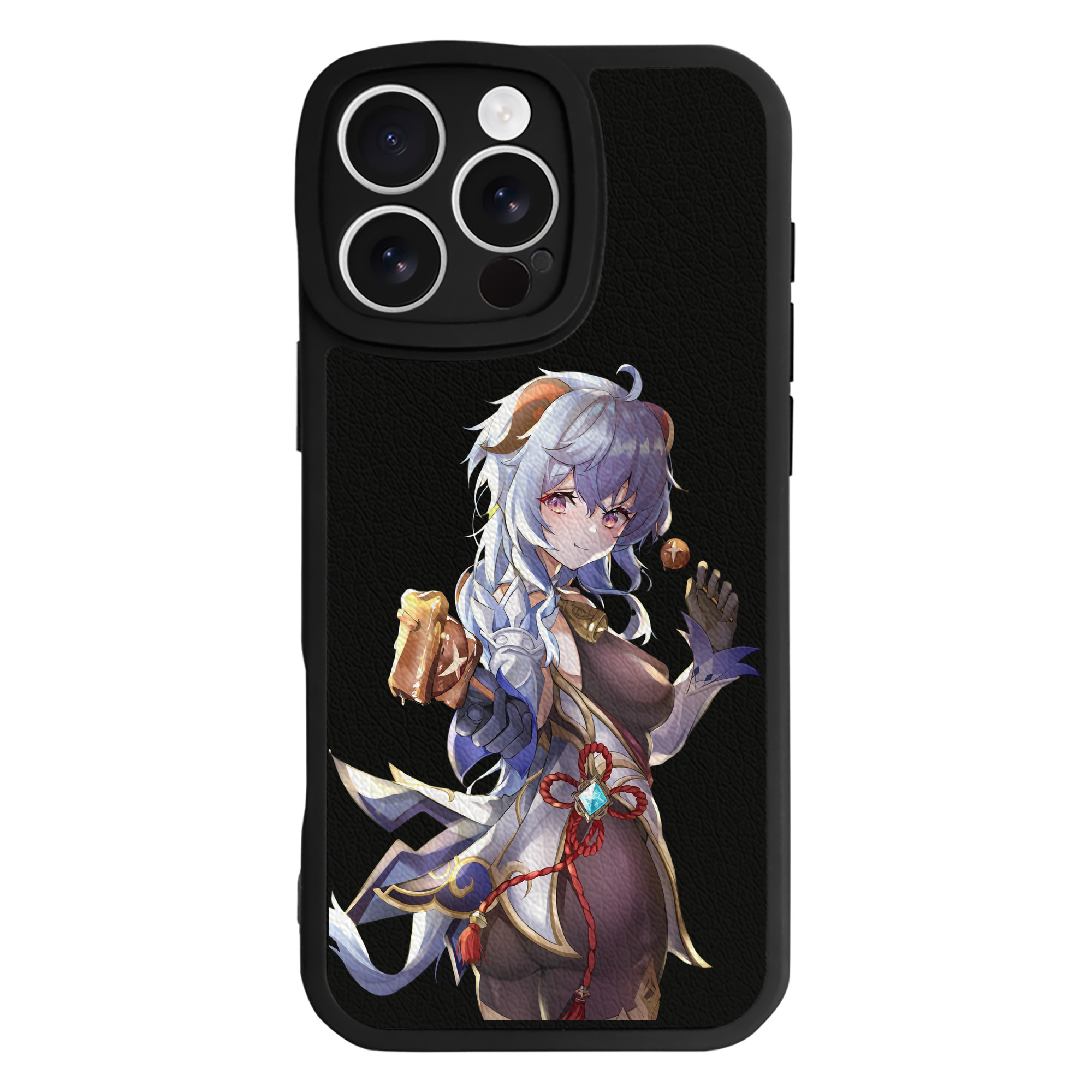 げんし神 甘雨 かんう genshin Ganyu 【iPhone 16シリーズ対応】シリコンスマホケース（レザー調） 材質：シリコン